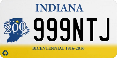IN license plate 999NTJ