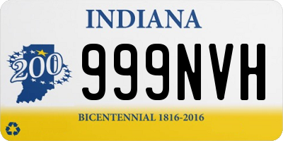 IN license plate 999NVH