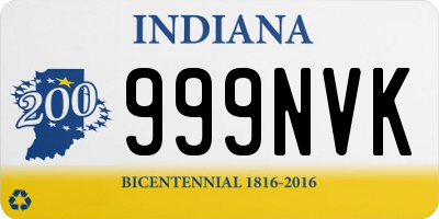 IN license plate 999NVK