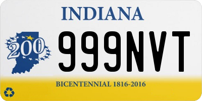 IN license plate 999NVT