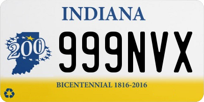 IN license plate 999NVX