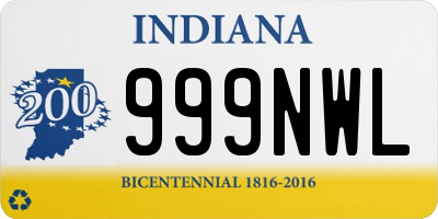 IN license plate 999NWL