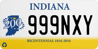 IN license plate 999NXY