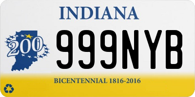 IN license plate 999NYB