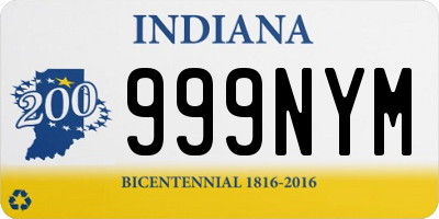 IN license plate 999NYM