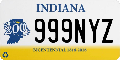 IN license plate 999NYZ