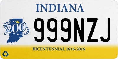 IN license plate 999NZJ