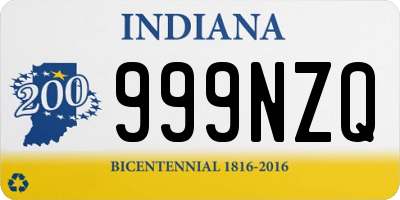 IN license plate 999NZQ