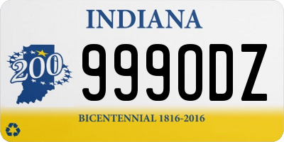 IN license plate 999ODZ