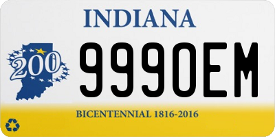 IN license plate 999OEM