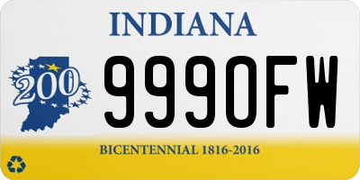 IN license plate 999OFW