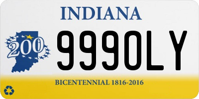 IN license plate 999OLY