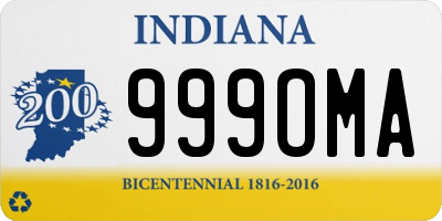 IN license plate 999OMA