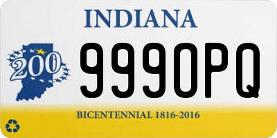 IN license plate 999OPQ