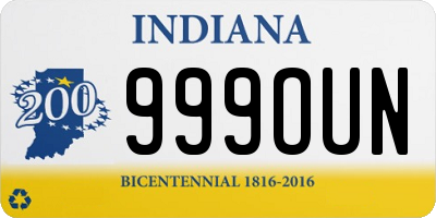 IN license plate 999OUN