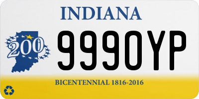 IN license plate 999OYP