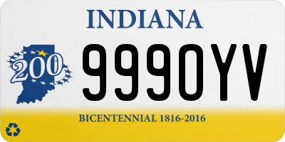 IN license plate 999OYV