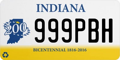IN license plate 999PBH