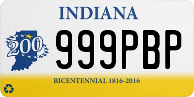 IN license plate 999PBP