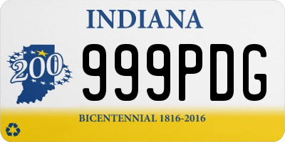 IN license plate 999PDG