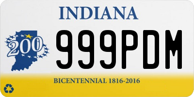 IN license plate 999PDM