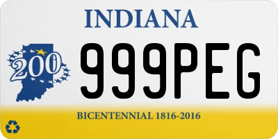 IN license plate 999PEG