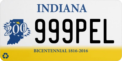 IN license plate 999PEL