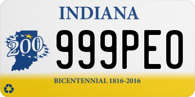 IN license plate 999PEO