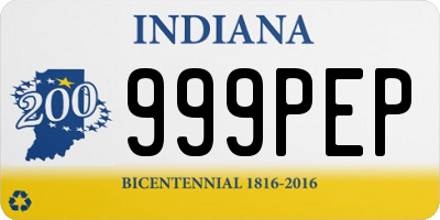 IN license plate 999PEP