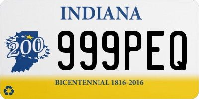 IN license plate 999PEQ