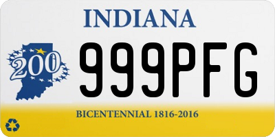 IN license plate 999PFG