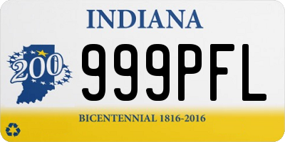 IN license plate 999PFL