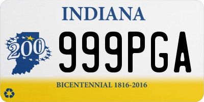 IN license plate 999PGA