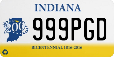 IN license plate 999PGD