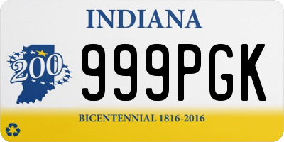 IN license plate 999PGK