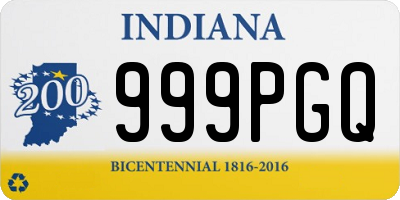 IN license plate 999PGQ