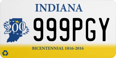 IN license plate 999PGY