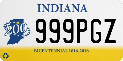 IN license plate 999PGZ