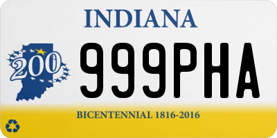 IN license plate 999PHA