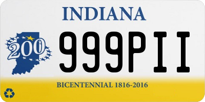 IN license plate 999PII