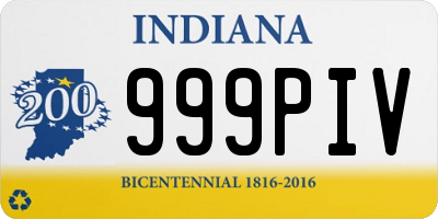 IN license plate 999PIV