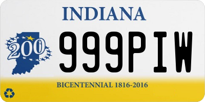 IN license plate 999PIW