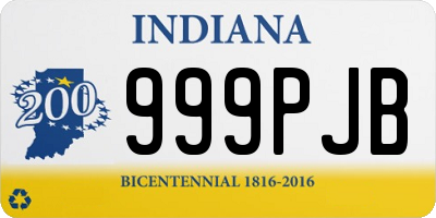 IN license plate 999PJB