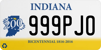 IN license plate 999PJO