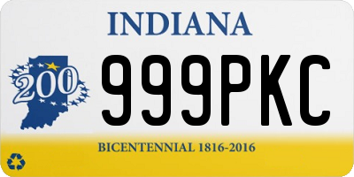 IN license plate 999PKC