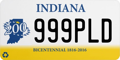 IN license plate 999PLD