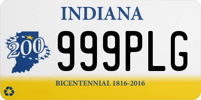 IN license plate 999PLG