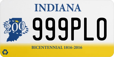 IN license plate 999PLO