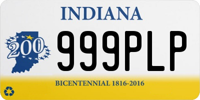 IN license plate 999PLP