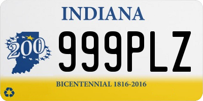 IN license plate 999PLZ